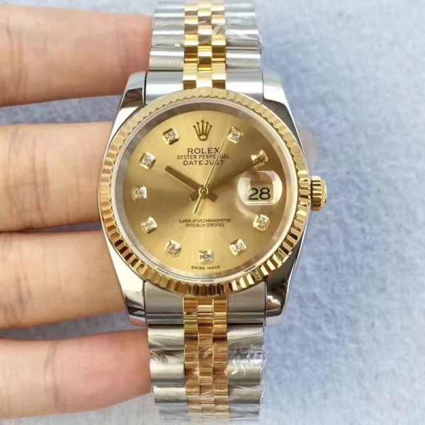 Replica Rolex Datejust II 126333 41MM N Stainless Steel & Yellow Gold Champagne Dial Swiss 2836-2