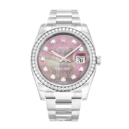 AAA Mother of Pearl - Black Diamond Dial  Replica Rolex Datejust 116244-36 MM