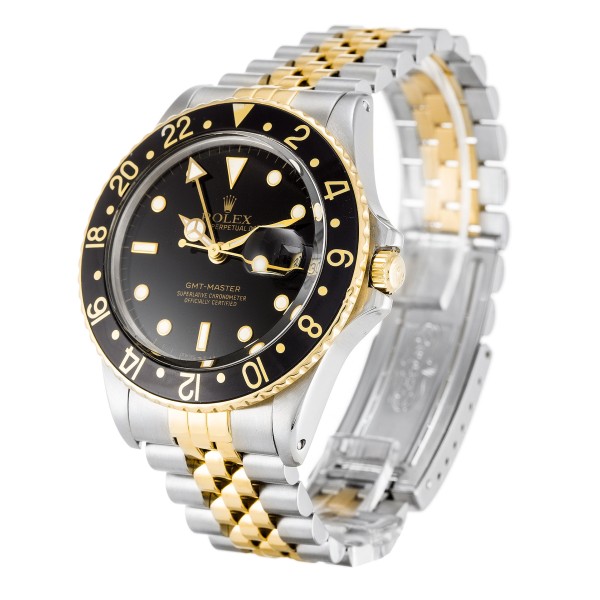 AAA Black Dial Replica Rolex GMT Master 16753-38 MM