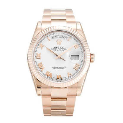 AAA White Roman Numeral Dial 36 MM Women Replica Rolex Day-Date 118235 F-36 MM