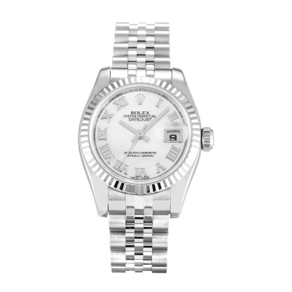 AAA Mother of Pearl - White Roman Numeral Dial 26 MM Replica Rolex Datejust Lady 179174-26 MM