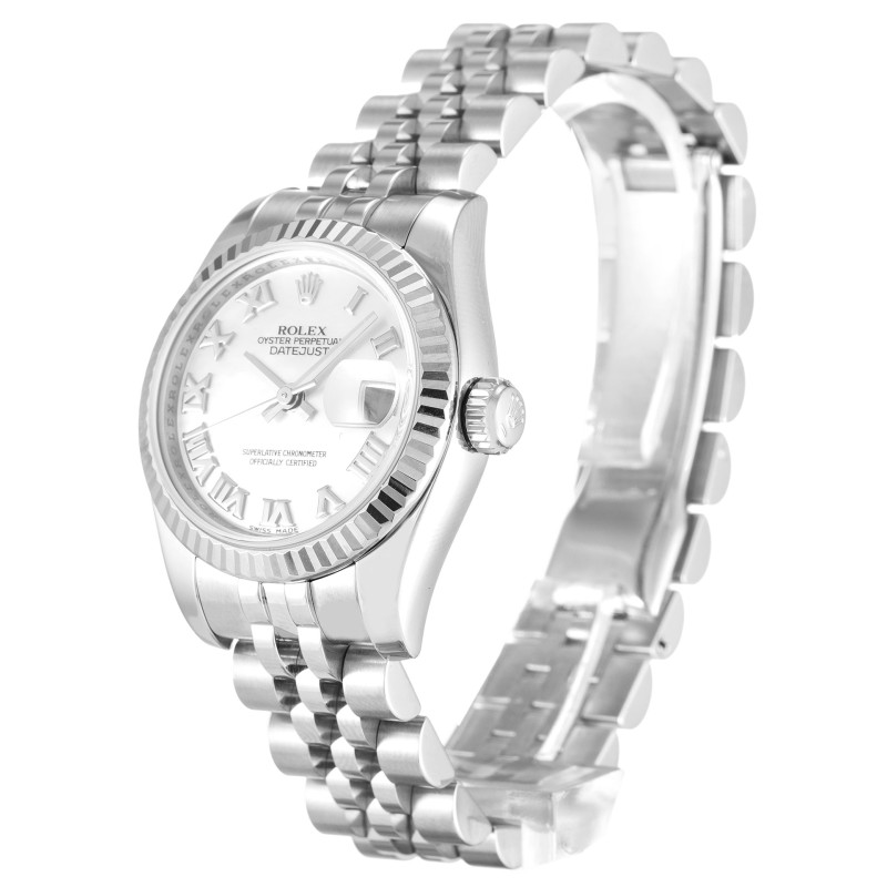 AAA Mother of Pearl - White Roman Numeral Dial 26 MM Replica Rolex Datejust Lady 179174-26 MM