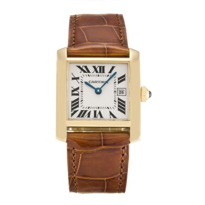 AAA Silver Roman Numeral Dial Replica Cartier Tank Francaise W5001456-29 MM