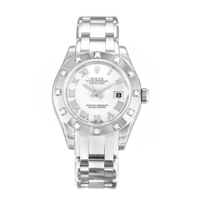 AAA White Roman Numeral Dial Replica Rolex Pearlmaster 80319-29 MM