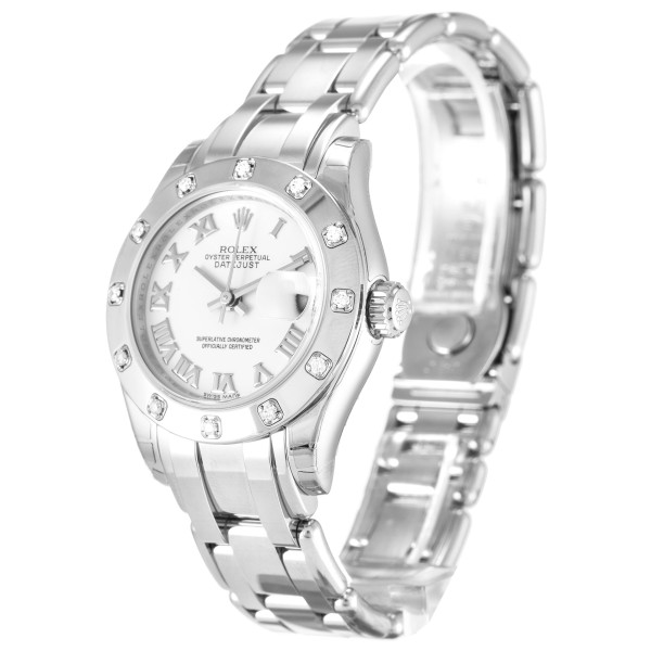 AAA White Roman Numeral Dial Replica Rolex Pearlmaster 80319-29 MM