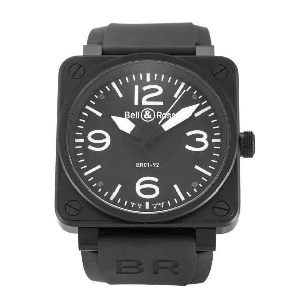 AAA Black Quarter Arabic Dial Bell and Ross Replica BR01-92 Carbon-46 MM