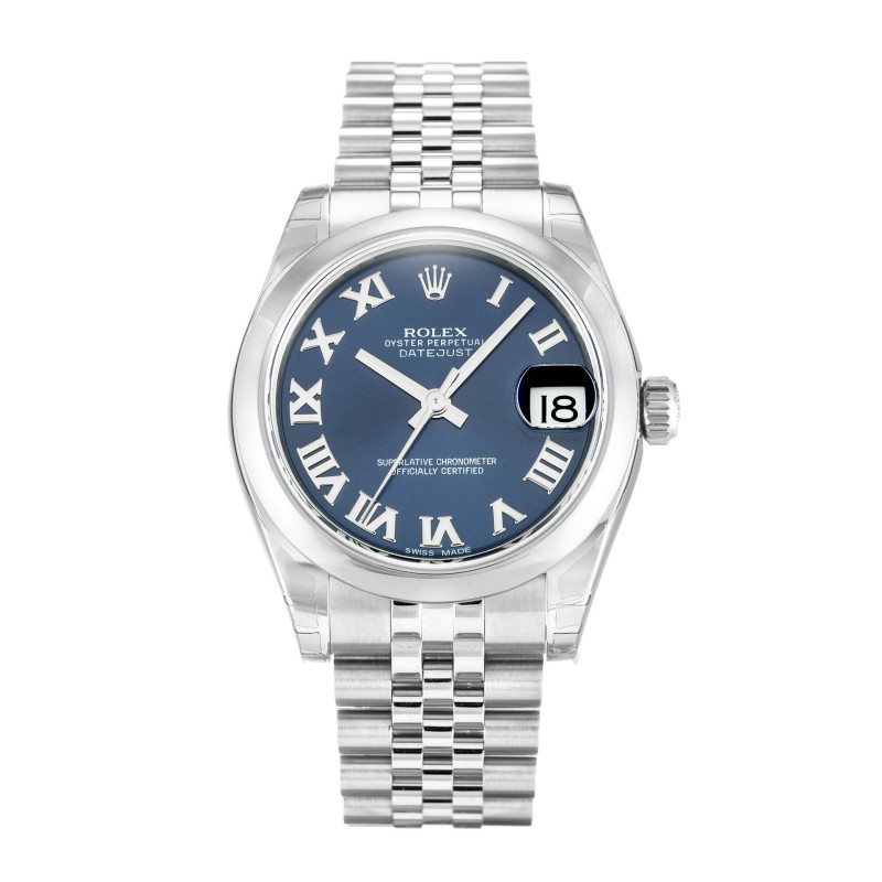 AAA Blue Roman Numeral Dial Replica Rolex Datejust Lady 178240-30 MM