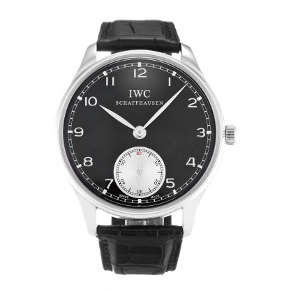 AAA Black Baton Dial Replica IWC Portuguese Manual IW545404-44 MM