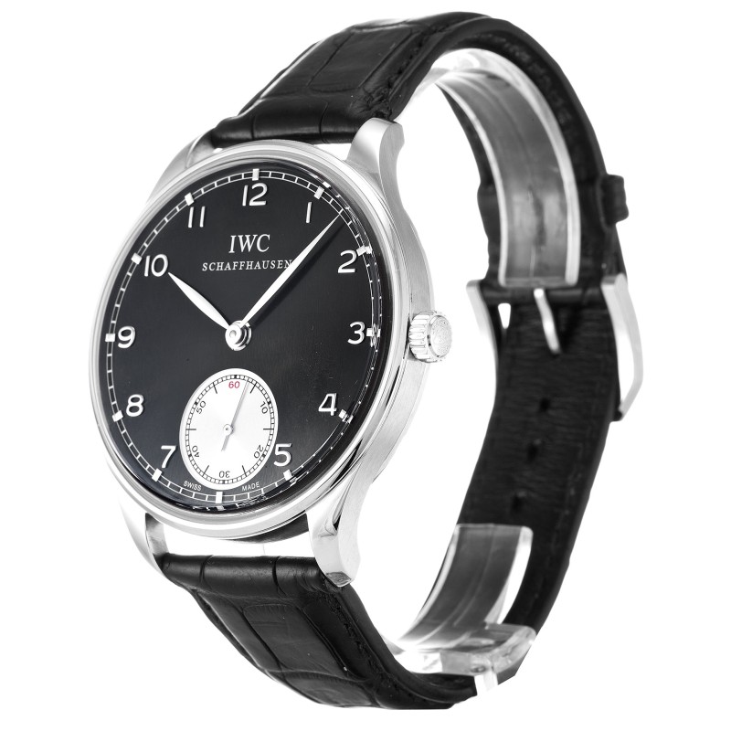 AAA Black Baton Dial Replica IWC Portuguese Manual IW545404-44 MM