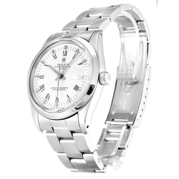 AAA White Roman Numeral Dial Replica Rolex Oyster Perpetual Date 15000-34 MM