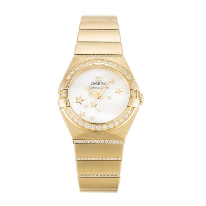 AAA Mother of Pearl - White Dial Replica Omega Constellation 123.55.24.60.05.002-24 MM
