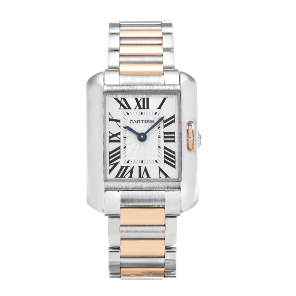AAA Silver Roman Numeral Dial Replica Cartier Tank Anglaise W5310036-23 MM