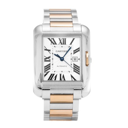 AAA Silver Roman Numeral Dial Replica Cartier Tank Anglaise W5310037-29.8 MM