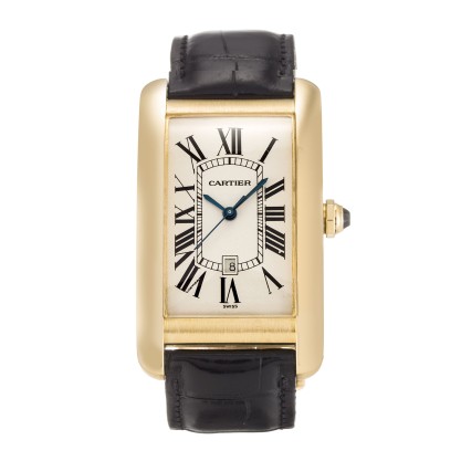 AAA Silver Roman Numeral Dial  Replica Cartier Tank Americaine W2603156-27 MM