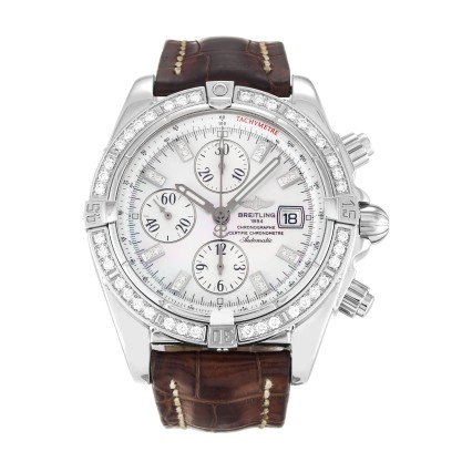 AAA Mother of Pearl - White Diamond Dial Replica Breitling Chronomat Evolution A13356-43.7 MM