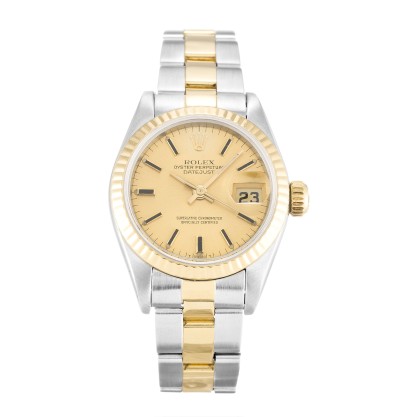 AAA Champagne Baton Dial Replica Rolex Datejust Lady 69173-26 MM