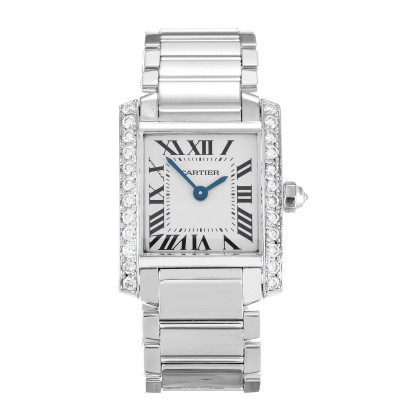 AAA Silver Roman Numeral Dial Replica Cartier Tank Francaise WE1002S3-25 MM