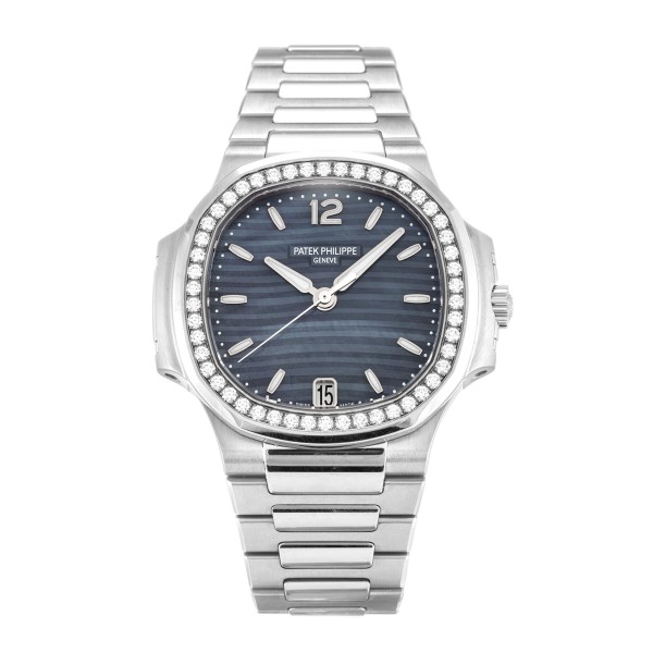 AAA Mother of Pearl - Blue Baton Dial Replica Patek Philippe Nautilus 7018/1A-33.6 MM