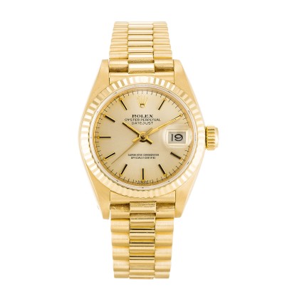 AAA Champagne Baton Dial Replica Rolex Datejust Lady 69178-26 MM