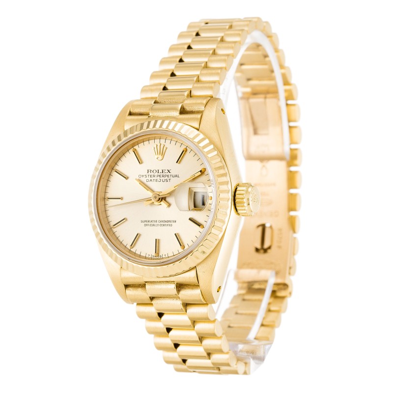 AAA Champagne Baton Dial Replica Rolex Datejust Lady 69178-26 MM