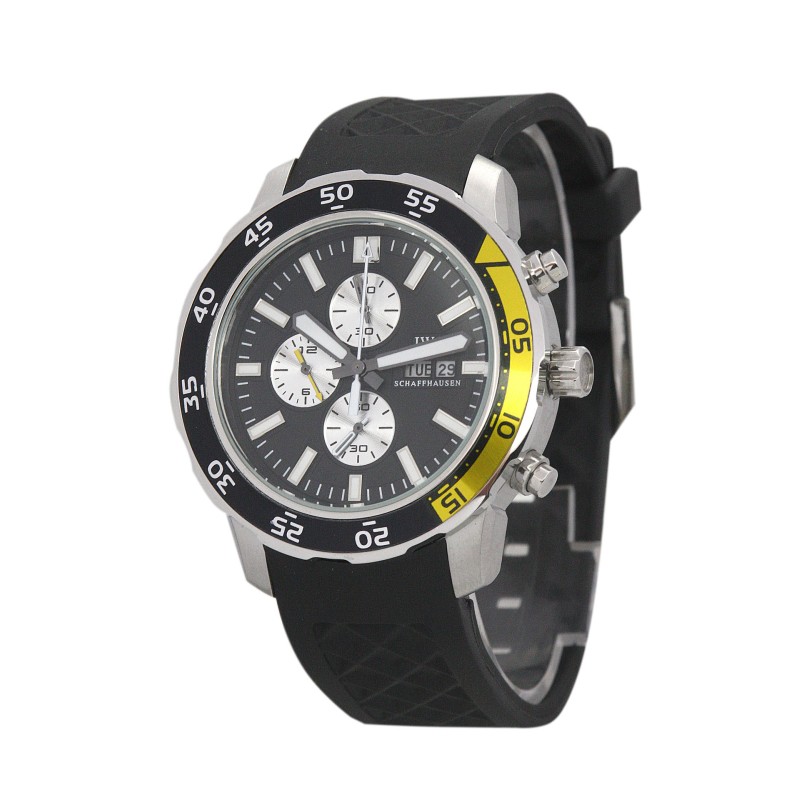 AAA Black Baton Dial Replica IWC Aquatimer IW376702-44 MM