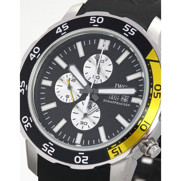 AAA Black Baton Dial Replica IWC Aquatimer IW376702-44 MM