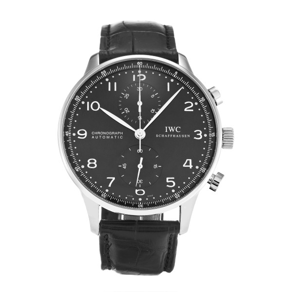 AAA Black Arabic Dial Replica IWC Portuguese Chrono IW371438-40.9 MM