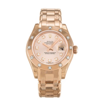 AAA Rose Diamond Dial Replica Rolex Pearlmaster 80315-29 MM