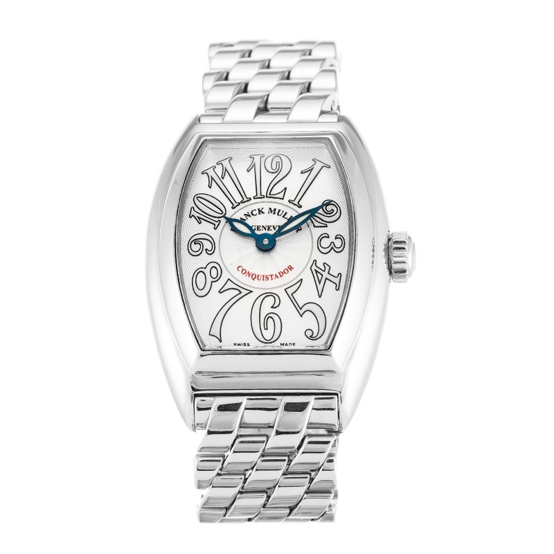 AAA Silver Arabic Dial Franck Muller Replica Conquistador 8005 L QZ-28 MM