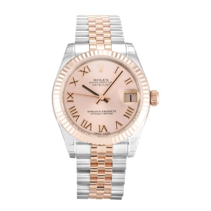 AAA Pink Roman Numeral Dial Replica Rolex Mid-Size Datejust 178271-31 MM