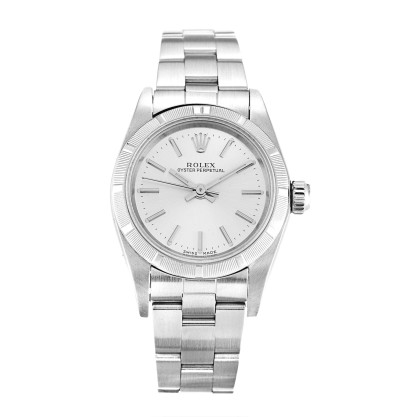 AAA Silver Baton Dial Replica Rolex Lady Oyster Perpetual 67230-26 MM