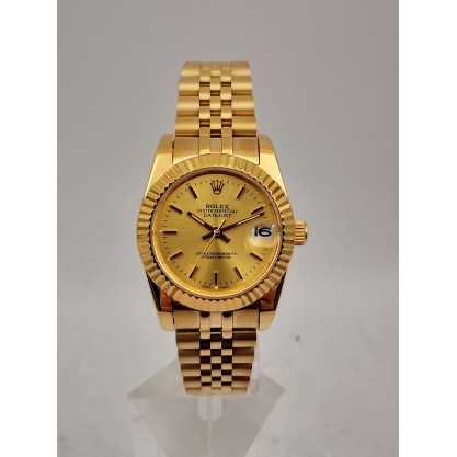 AAA Champagne Baton Dial Replica Rolex Mid-Size Datejust 6827-30 MM