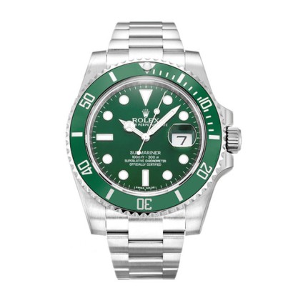 AAA Green Dial 40 MM Replica Rolex Submariner 116610 LV-40 MM
