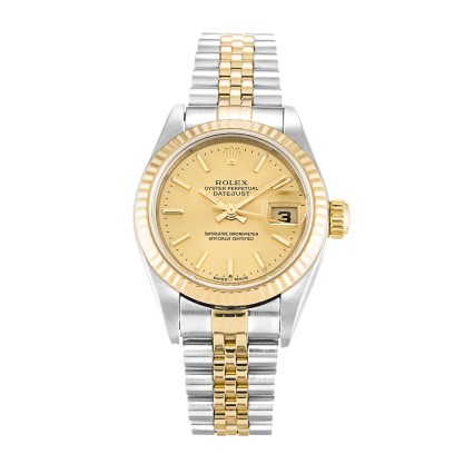 AAA Champagne Baton Dial Replica Rolex Datejust Lady 79173-26 MM