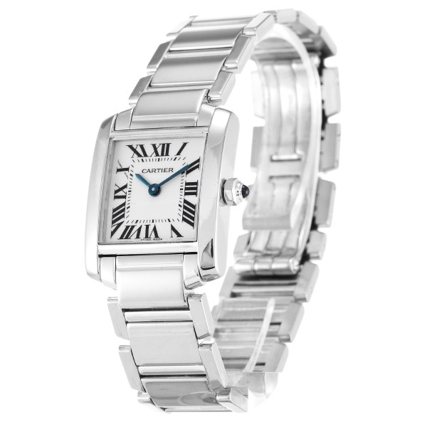 UK Best Silver Roman Numeral Dial Replica Cartier Tank Francaise W50012S3-25 MM