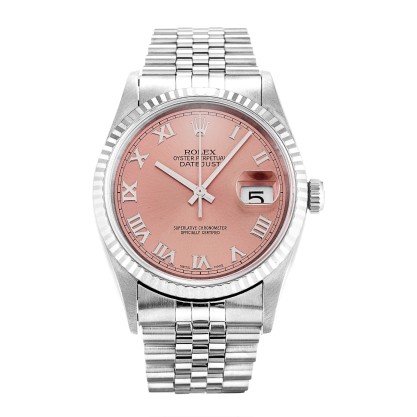 AAA Pink Roman Numeral Dial Replica Rolex Datejust 16234-36 MM
