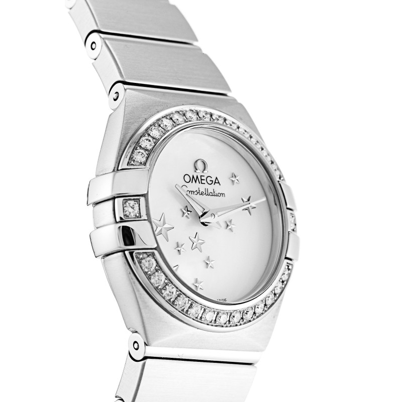 AAA Mother of Pearl - White Dial 24 MM Replica Omega Constellation Ladies 123.15.24.60.05.003-24 MM