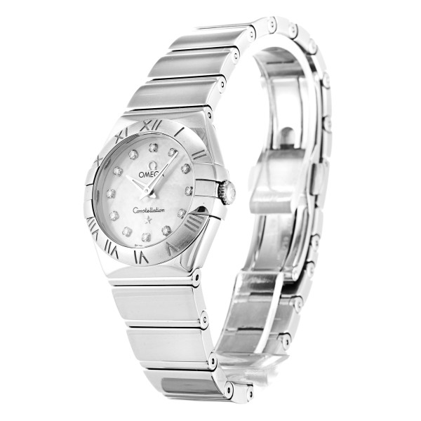 AAA Mother of Pearl - White Diamond Dial Replica Omega Constellation Mini 123.10.24.60.55.002-24 MM