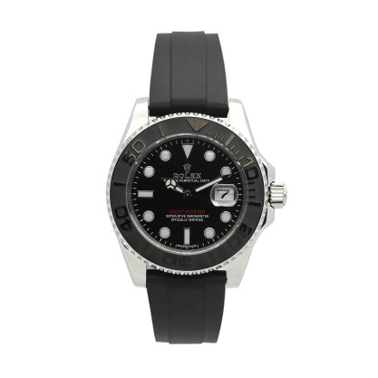 AAA Black Dial Replica Rolex Yacht-Master-35 MM
