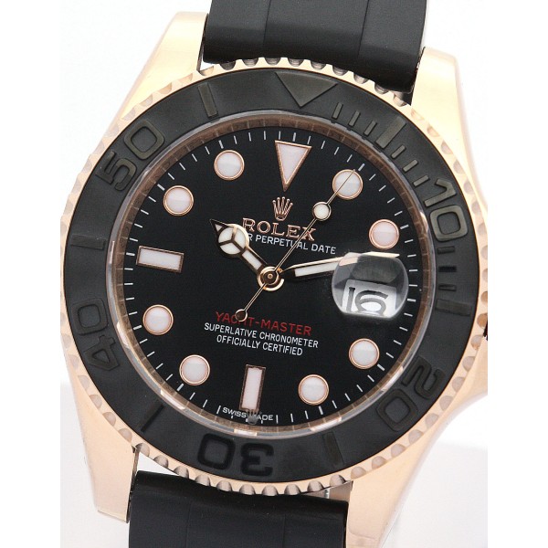 AAA Black Dial Replica Rolex Yacht-Master-40 MM