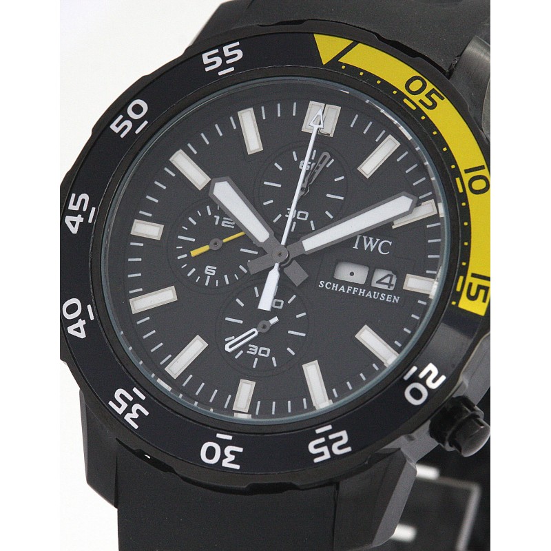 AAA Black Baton Dial Replica IWC Aquatimer IW376705-44 MM