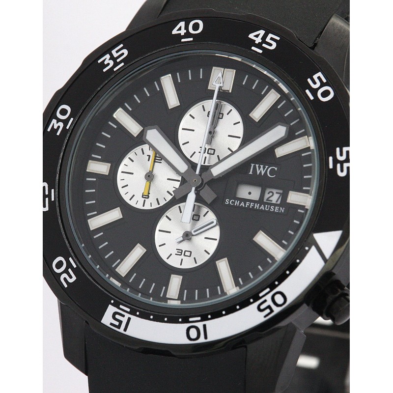 AAA Black and Silver Dial Replica IWC Aquatimer IW376705-44 MM