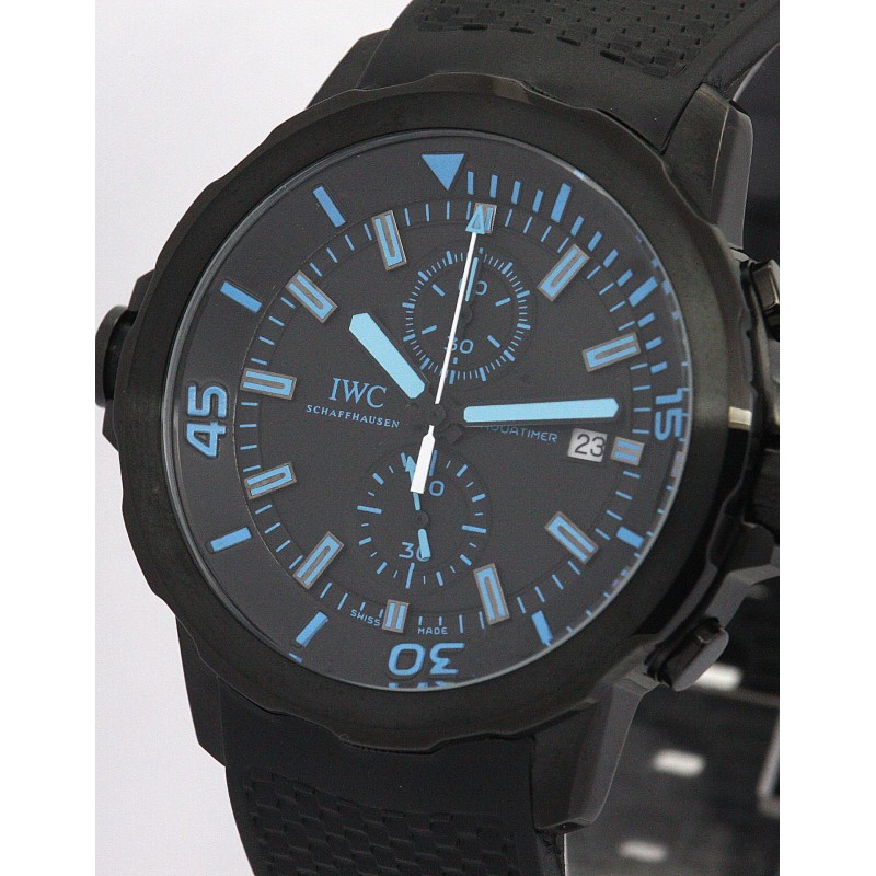 AAA Black and Blue Dial Replica IWC Aquatimer IW376705-44 MM