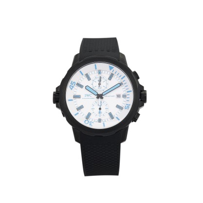 AAA White and Blue Dial Replica IWC Aquatimer IW376705-44 MM