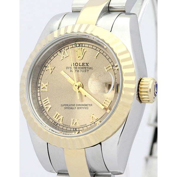 AAA Yellow Gold Dial Replica Rolex Datejust Lady-26 MM